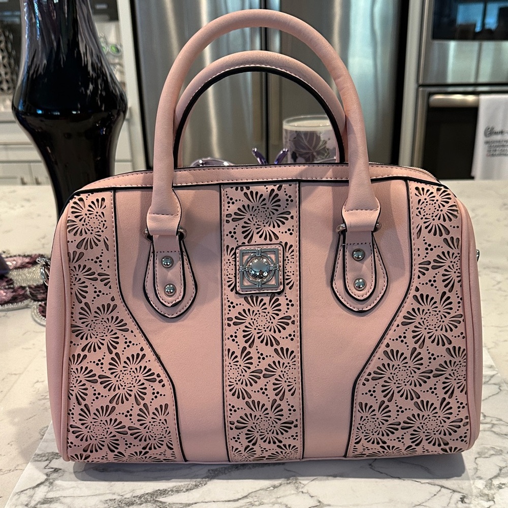 Elegant Pink Floral Handbag , Catherine Malandrino